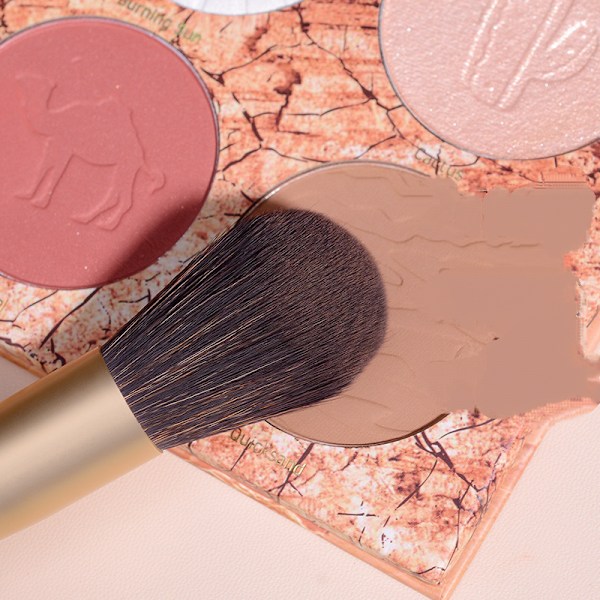 Ultra blød pudder makeup børste, til løs eller presset settingpudder og mineralfoundation, let dækning, 1 stk.