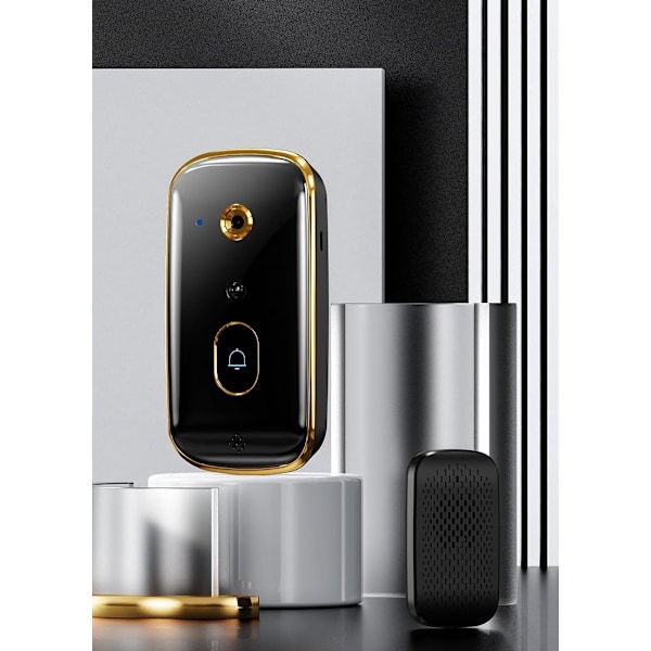 Ring Video Doorbell - 1080p HD-video, forbedret bevegelsesdeteksjon, enkel å installere, toveis lyd, HD-video, bevegelses- og ringealarm