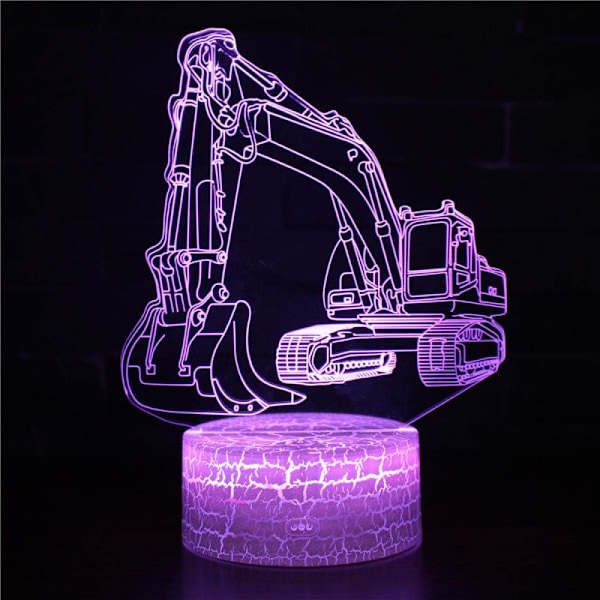 3D USB LED-lampa i brandbilsform med 16 färger som byter stämning, kreativ souvenirgåva för hemmet
