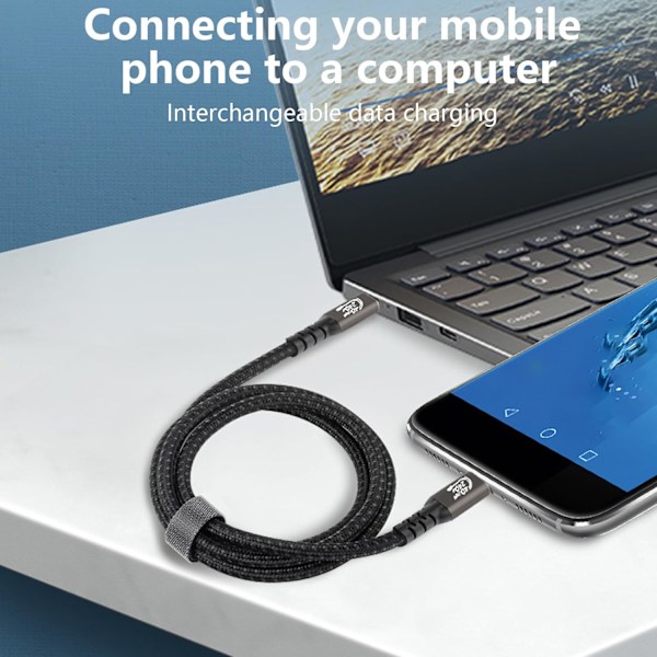 USB4-datakabel PD 240W 5A hurtiglading USB C til USB C-kabel Thunderbolt-kompatibel 4 8K@60Hz-kabel USB C 40Gbps 8K@60H 1.5M