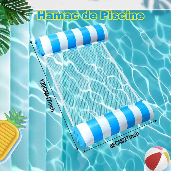 Voksen Pool Float, 2 Stykker Oppustelig Pool Madras, Multi-Purpose Flydende Hængekøje Åndbart Mesh, Vand Loungestol Pool Sø Be