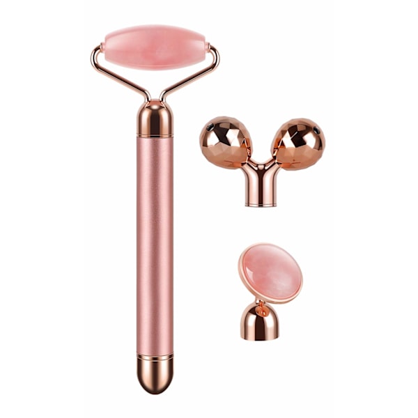 Mors Dag Presenter - 4-I-1 Elektrisk Jade Roller 3D Roller Ansiktsroller & Ansiktsmassager, Rosenkvarts