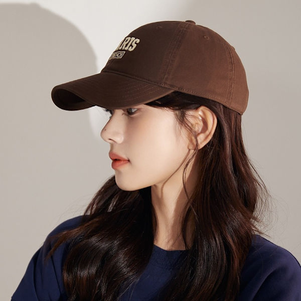 All-match Baseball Cap Kvindernes Mode Retro Blød Top Cap Høj Kvalitet Åndbar Bomuld Hat Mænd Coffee color