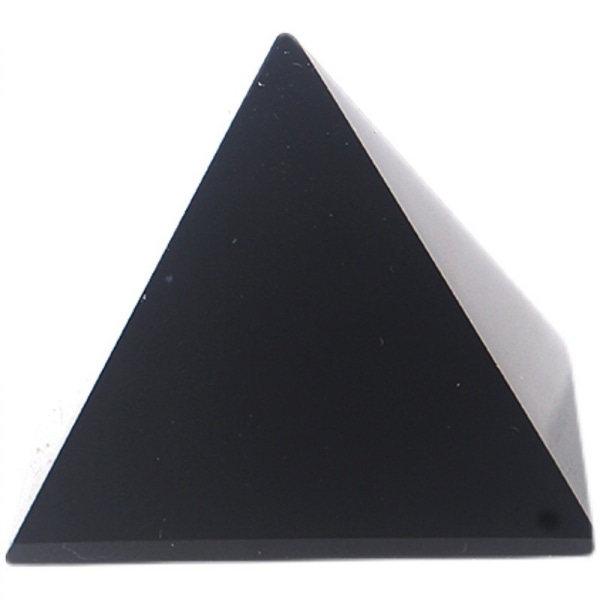 Luonnollinen musta obsidiaanikristallipyramidienergiageneraattori | 1,6 x 1,6 tuumaa (4 x 4 cm) parantava kristallipyramidi luonnollinen kvartsi chakralle