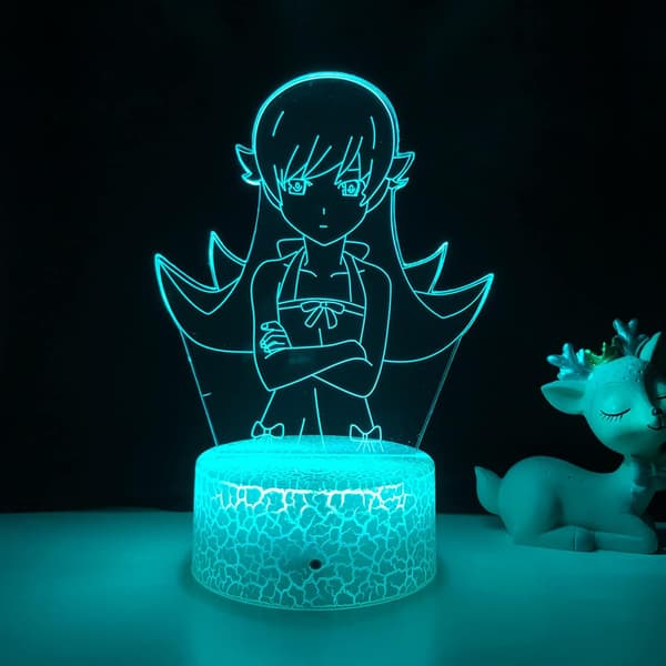 Anime Bakemonogatari LED nattlampe for soverom dekor lys bursdagsgave Bakemonogatari rom skrivebord 3D lampe