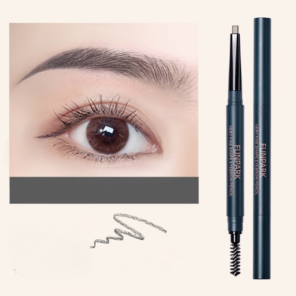 Double-headed ultra-fine eyebrow pencil, auto-rotating eyebrow pencil, durable, waterproof, sweat-proof