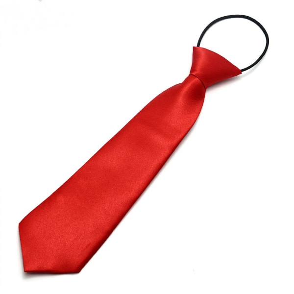 Lasten solmio yksivärinen, lasten säädettävä vetoketjullinen solmio, lasten suoritussolmio, laiska solmio, punainen