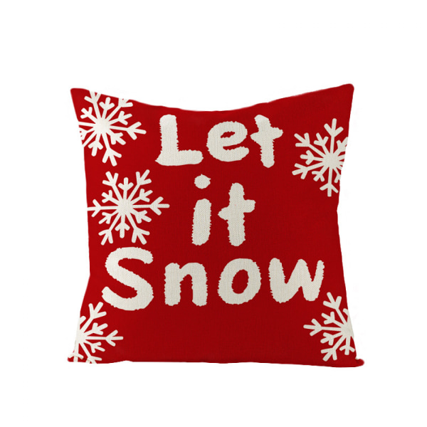 JUSTUP Juldekorationer Kuddfodral 18×18 Tum Snöflinga Jultomte Snögubbe Hjort  Xmas Rustik  Semester Kuddar Gårdshus Jul Dekor Kuddar