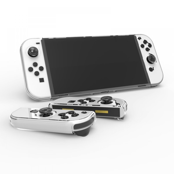 Nytt Switch Oled-skyddsfodral, delat PC-kristallfodral, Ns nytt maskinskyddsfodral, trådlöst handkontrollskyddsfodral med hållare för Ns