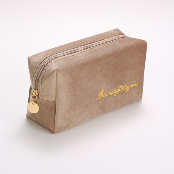 4 delar ficka kosmetisk väska Söt liten bärbar sminkväska för handväska Liten sminkpåse Mini sammetspåse