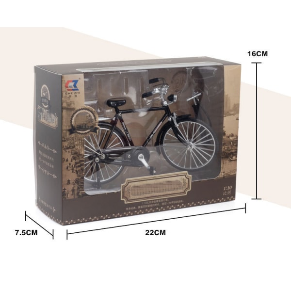 Legering cykel 28 bar simuleringsleksaksmodell dekoration presentask (28 bar damkläder [svart] med luftpump)