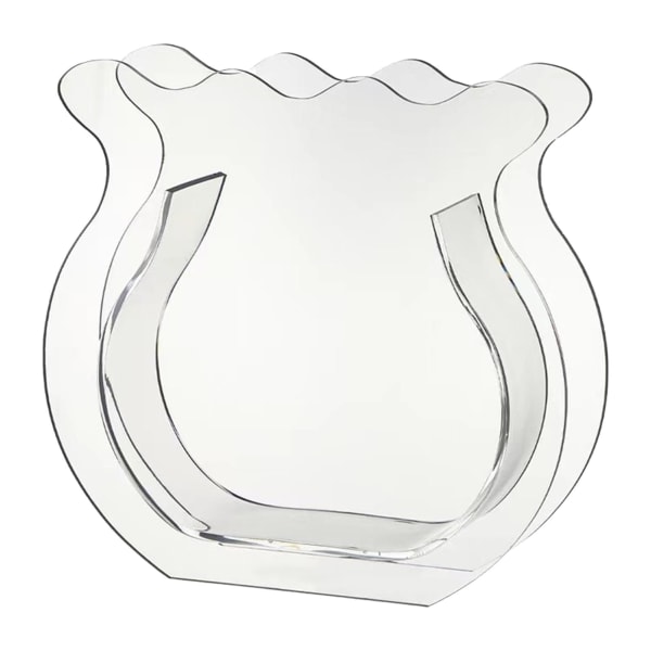 Fisketank Vase Transparent Tykk Akryl Glatting Enkel Moderne Liten Fisketank for Familie Kontor Sovesal Transparent