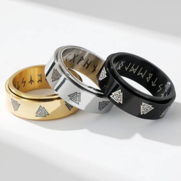 Rustfrit stål blomst udskæring spinner ring Daisy Fidget Band ringe måne stjerne onde øjne kors angst ring til kvinder mænd-U.S11 diameter: 20,7 mm Circ