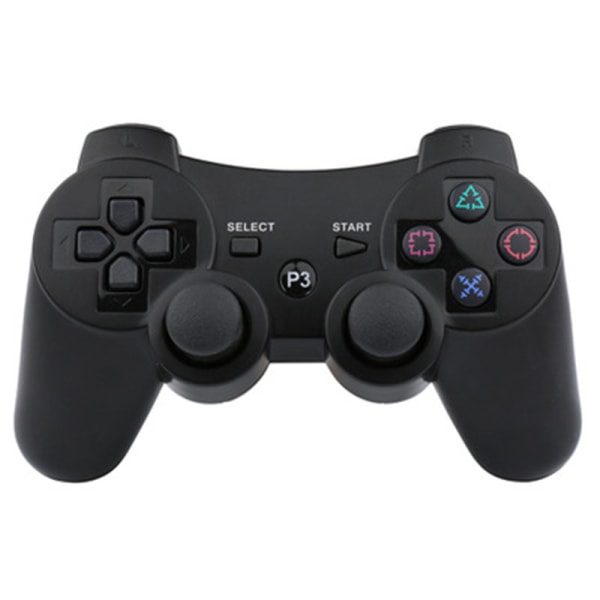Wirele Remote Joystick Gamepad-kompatibel Dual Vibration Game Joystick Controller för PS3 (svart, 2021, ny)