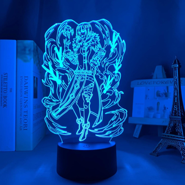 Anime The Seven Deadly Sins Merlin LED Nattlampa för Sovrumsdekoration Ljus Födelsedagspresent The Seven Deadly Sins 3D Bordlampa