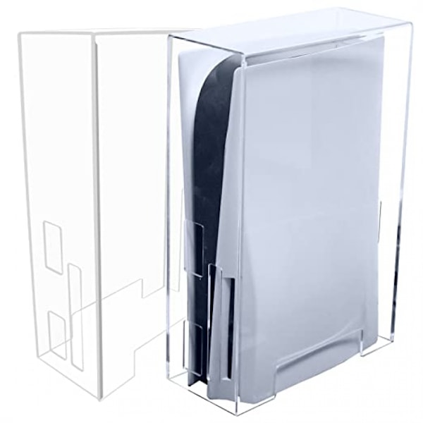 Genomskinlig skyddande akryl för Ps5-konsol, transparent plexiglas dammskydd, anpassad för Playstation 5-konsol Cd-version