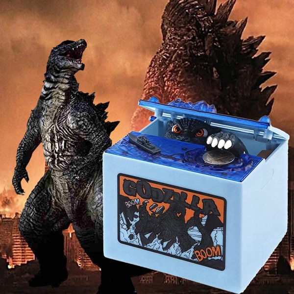 Electronic Stealing Coin Box Piggy Bank, Noetoy Monster Dinosaur Bank Toy, Musical Moving Stealing Money Bank Anime Gift for Boys Girls Kids