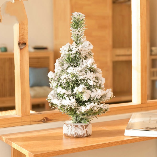 Pieni joulukuusi, 50 cm pieni pöytäpuu keinotekoisilla männynkäpyillä, joulukoristeet kotitoimiston työpöydälle talvi joulukoristeet