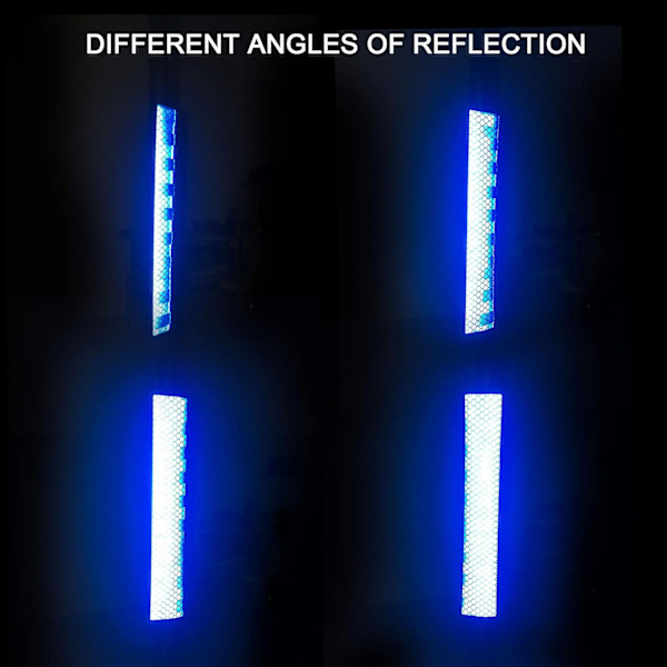 35,2'' Starkt reflekterande remsdekaler Högintensiv nattsiktbarhet Reflekterande dekal Universell säkerhetsvarning Diamantklass Vattentät (Blå)