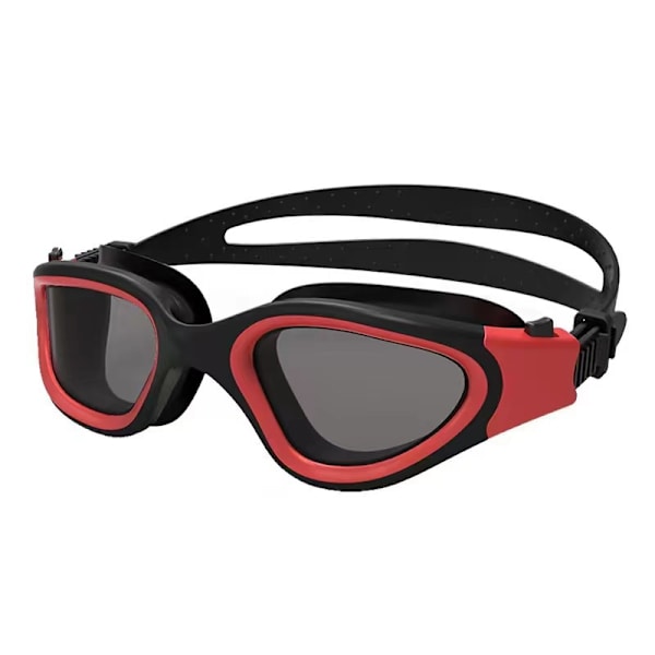 Stora simglasögon unisex simglasögon HD vattentäta anti-imma simglasögon Black Red Transparent