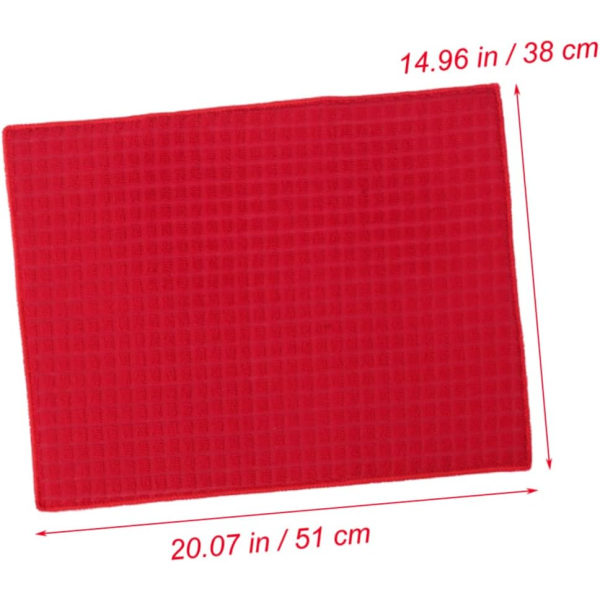 WJ Microfiber Handduk Snabbtorkande Handduk Disk Torkställ Tvättbar Disk Torkmatta Skärbräda Mikrofiber rengöringsduk Mikroduk Micro Handduk Tow red size 2