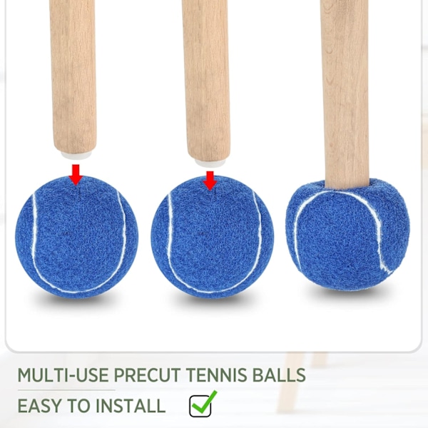 4 st Tennisbollar Bulk för Möbelben Tennisboll Stolsbensskydd för Golvskydd Boll Skrivbordsbensskydd (Blå) blue