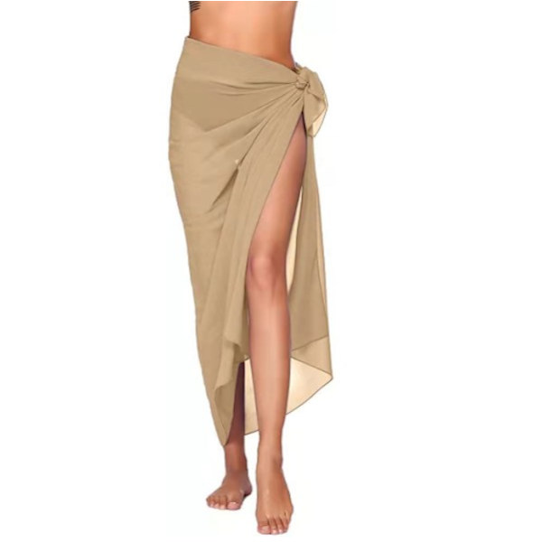 Kvinnors Chiffon Strand Pareos Sarong Genomskinlig Baddräkt Överdragsbaddräkt Bikini