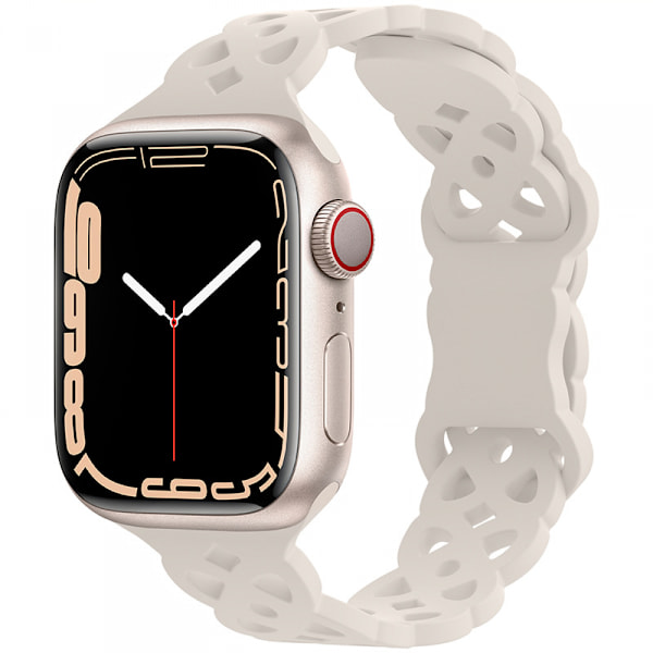 2 stk. blonderem i silikon kompatibel med Apple Watch 38/40/41mm hullet iWatch sportsarmbånd for iWatch Series 8 SE 7 6 5 4 3 2 1