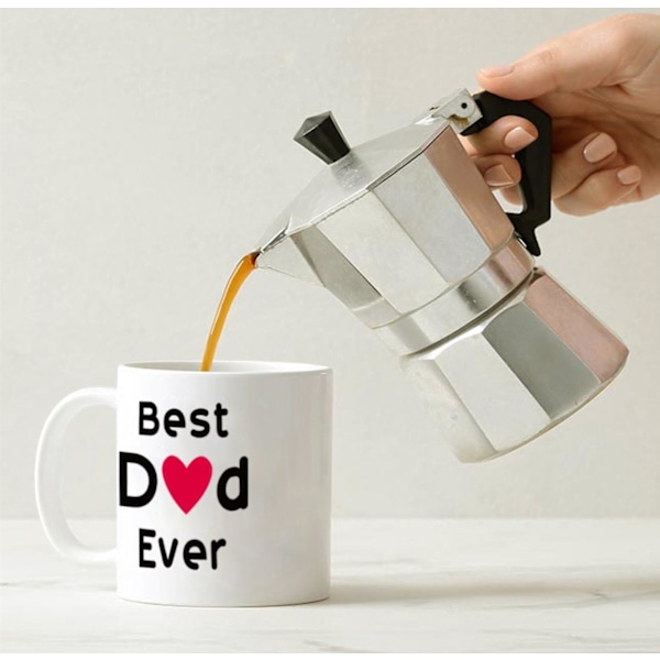Bedste Far Kaffekrus, Bedste Far Nogensinde Unik Fødselsdagsgaveidé til Far Fader Papa Daddy Kop Hvid, 11 Oz