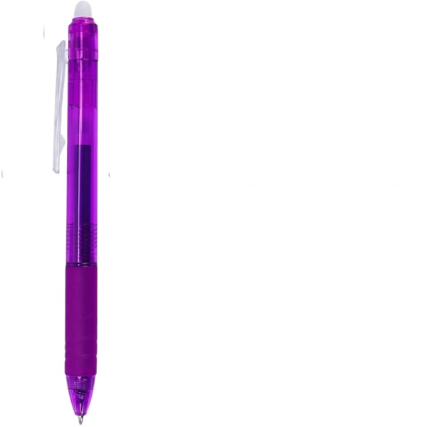 Pyyhittavä geelikyniä, vedettävä kynä, muste piirtämiseen, kirjoittamiseen, suunnitteluun ja ristisanatehtäviin 0,5 mm (violetti)