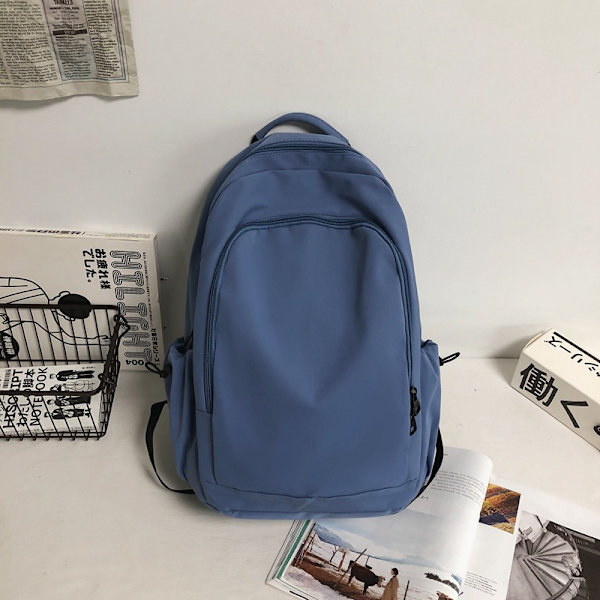 Ryggsäck Sport Fritid Herr och Dam Ryggsäck Mode Utomhus Resa Ryggsäck Skolväska Style 2 Blue