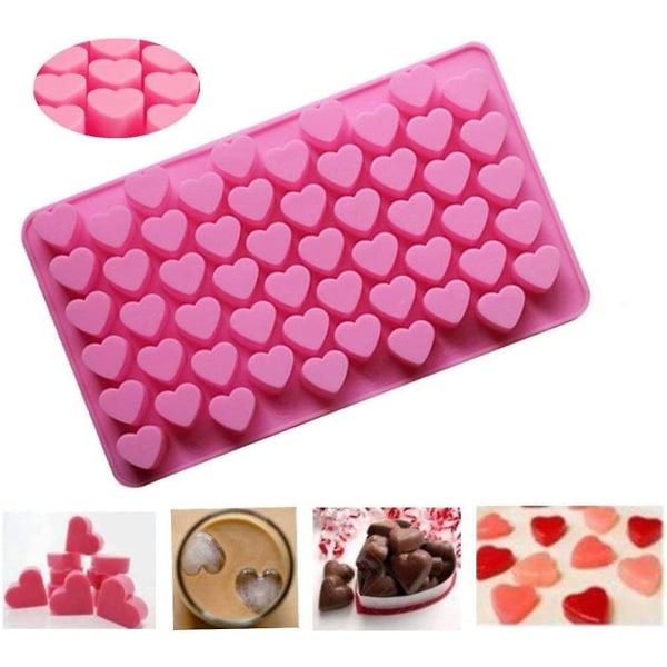 Form Mini Heart Shape Silikon Ice Cube Molds Brickor/choklad Form rosa