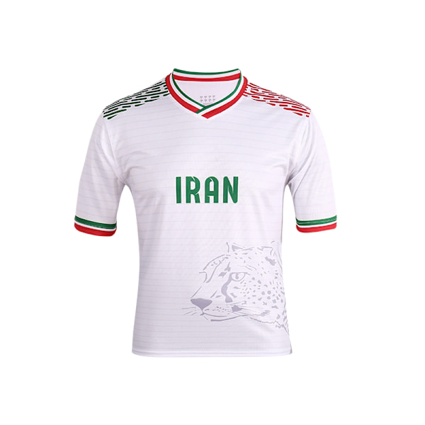 Sports Iran Fodbold T-shirt – Jersey Style Kortærmet Sports National Fodboldhold Grafisk Sports T-shirt, M