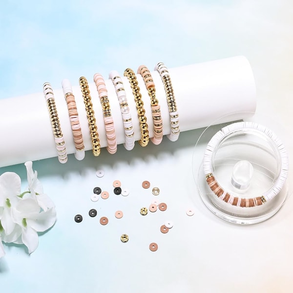 Armbandssats vänskap guld pärlor lera pärlor smycken och armbandssats för tonårsflickor charm armbandssats med bokstavspärlsats för Multicolour6