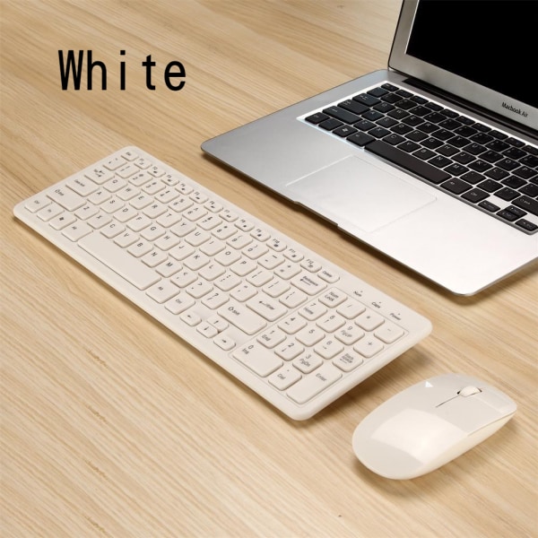 Langaton langallinen set hiiri näppäimistö toimistopeli kannettava tietokone suklaa valkoinen