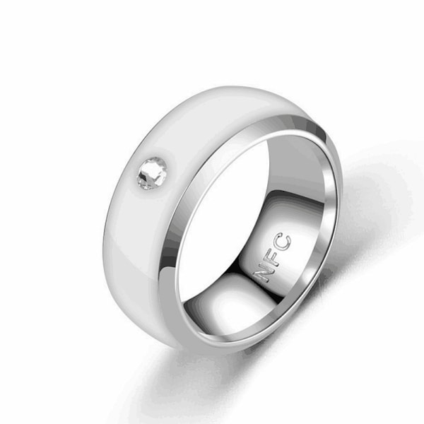 Smart Ring, ei latausta ja syvyys vedenpitävä Universal Wear Smart Ring, Magic Wearable Device universal matkapuhelimelle, NFC Smart Rings (koko 10)