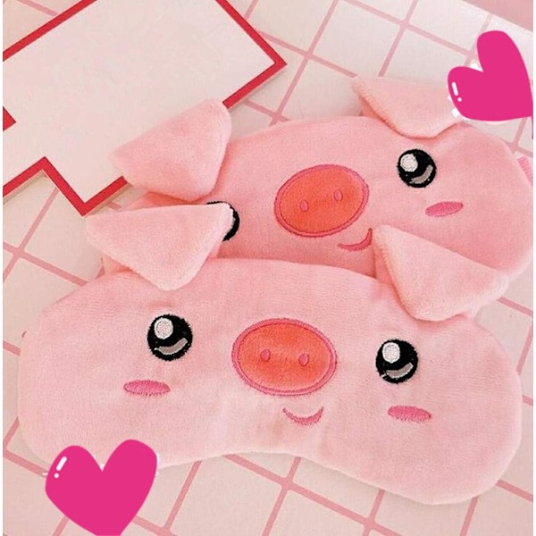 Söt Djur Nyhet Rosa Gris Ögonmask för Sömn Gris Sovmask Ögonmask för Sovande Kvinnor