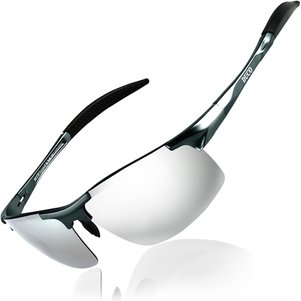 Polariserade solglasögon för män med UV-skydd - 8177s Gunmetal Frame Mirror