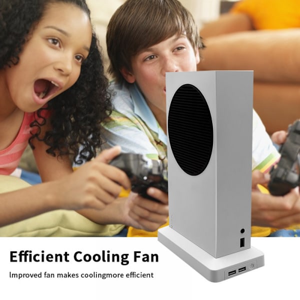 1 Set Värdfläkt Kylfläns Hög hastighet Dubbelfläkt En Knapp Omkopplare Konsol Kylfläns för Xbox Series S