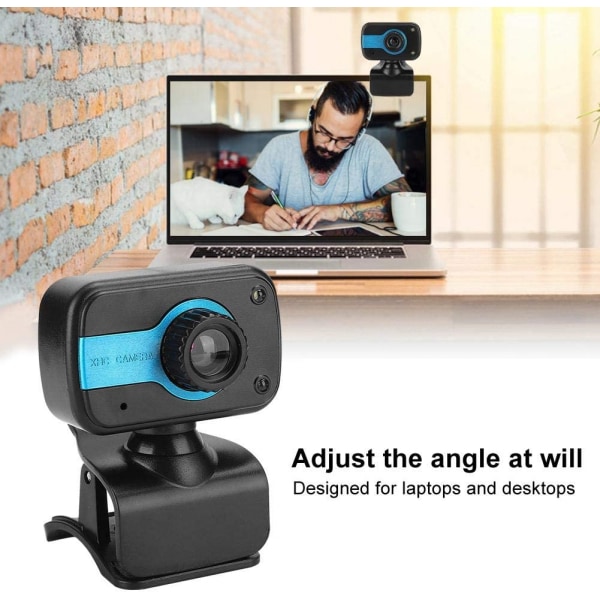 Mikrofonilla varustettu verkkokamera USB-PC-kamera Työpöytätietokone Käännettävä verkkokamera Automaattitarkennus Videokamera PC-videoneuvottelu/puhelu/pelin sisäinen