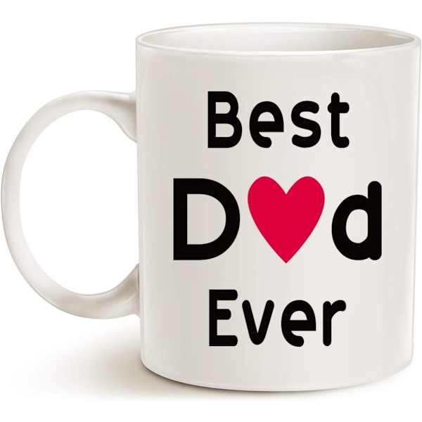Bästa Pappa Kaffemugg, Bästa Pappa Någonsin Unika Födelsedagspresenter Idé för Pappa Far Pappa Pappa Kopp Vit, 33 cl