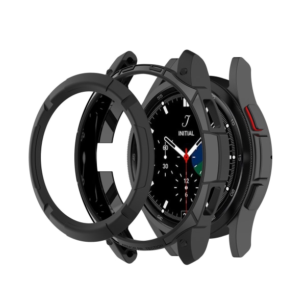 Deksel kompatibel med Samsung Galaxy Watch 46 mm dekselramme TPU-beskyttelsesdeksel med roterbar ring-tilbehør