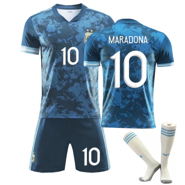Maradona Retro Commemorative Jersey Kids Adults Football Soccer Jersey Trainin Jersey Suit 2020 away S