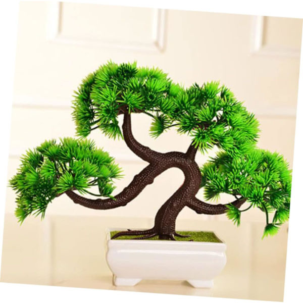 1 stk. Glaspottet fyrretræsborddekoration Sinulation Hilsen Fyrretræ Velkomst Sang Velkomst Fyrretræ Planter Simulation Fyrretræ Plante Potteplante Bonsai Dekorationer