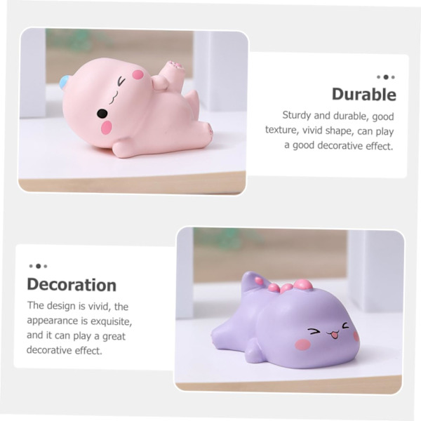 Cabilock 4stk Små Dinosaur Ornamenter Dekor Dinosaur Figurer Mini Dinosaur Ornament Dinosaur Statuer