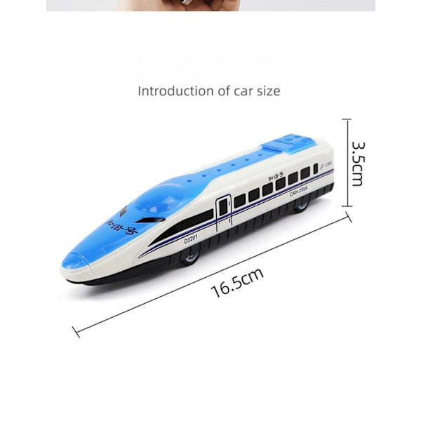 Bullet Train Pull Back Legetøj Højhastighedstog Bytog Moderne Lokomotiver til Børn Småbørn Drenge 4PCS