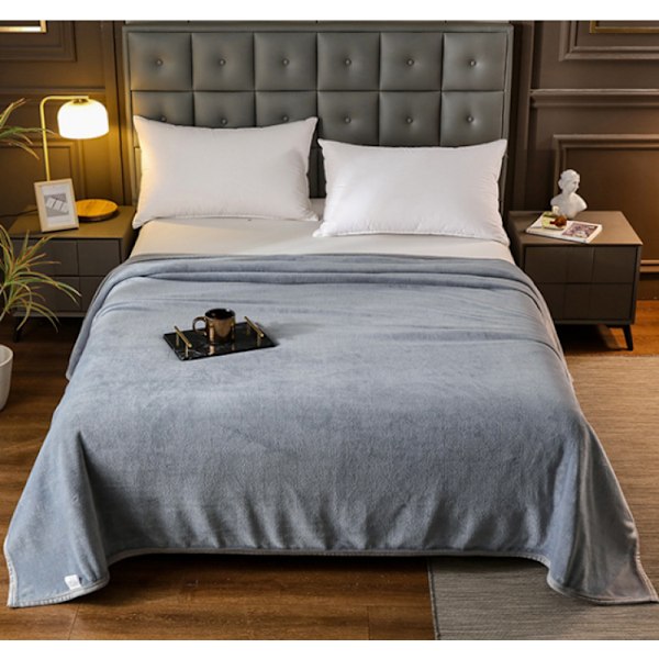 Pehmeä fleece-peitto Super Soft Cosy Bed Throws Blanket gray 120*200 cm