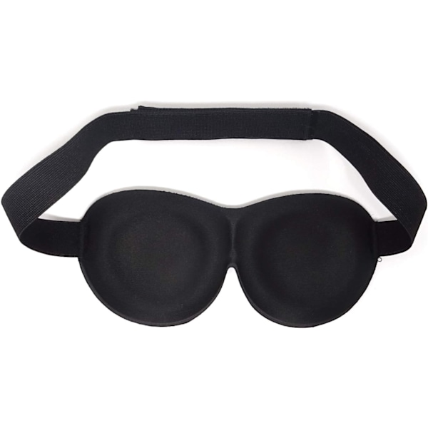 3D Rolig Ögonmask Mjuk Sovmask med Justerbart Huvudband för Resor, Spel, Fest, Vila, Sömn, etc (för Män) Svart