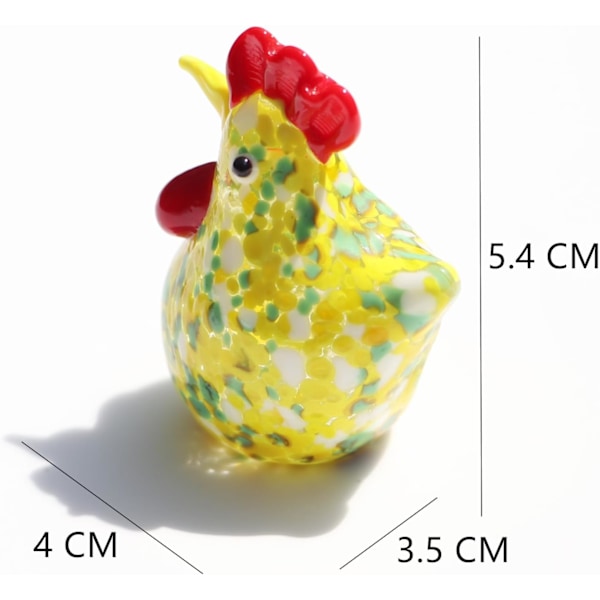 Söt Dekor Glas Tupp Pappersvikt Djur Prydnadsföremål Hemfigurer Fengshui Kontorsbord Dekoration Rum