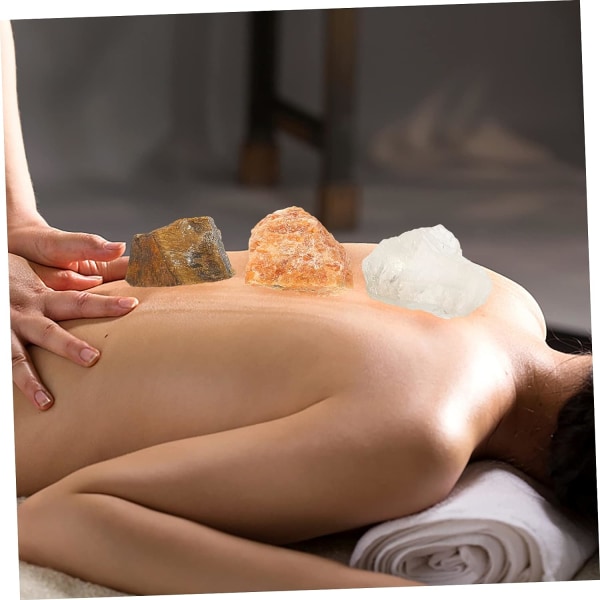 WJ 18 delar Healing Crystal Set Rose Decor Yoga Decor Massage Kit Crystal Chakras Healing Crystals för nybörjare Crystal Smycken Användning Assorted Colorsx2pcs 7.5x1.8x0.8cmx2pcs